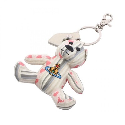 Vivienne Westwood TEDDY BEAR key ring Fabric Green Pink Multicolor