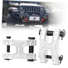 H-Shaped Towing Winch Shackle, Heavy Duty Winch Fairlead Hook, Dual Pin White