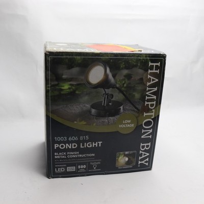Hampton Bay 1-Light Integrated LED Low Voltage Pond Light Black 450Lm 5R1623-BK