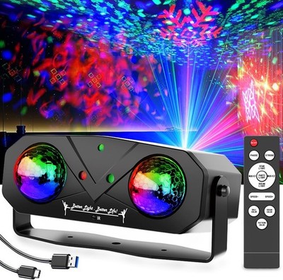 Discokugel Partylichter mit Sound aktivierten Lichtern, Sternprojektion, Meereslicht