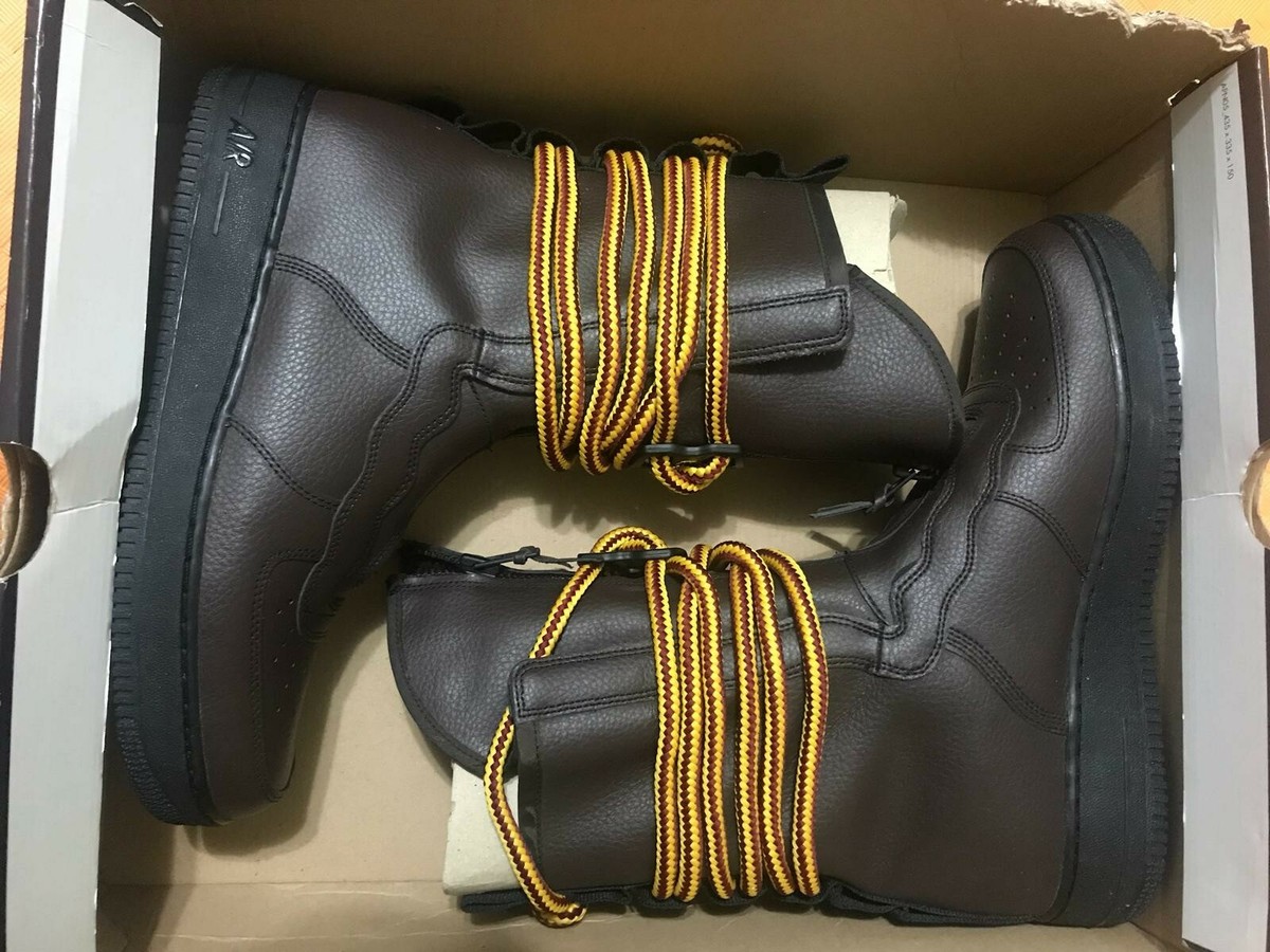 New Nike SF Air Force 1Hi Boot Men's Baroq Brwn/Blk aa1128-204 sz7