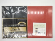 Cardstock - Canvas Textured Midnight Black - Monochromatic Bazzill Paper Reds