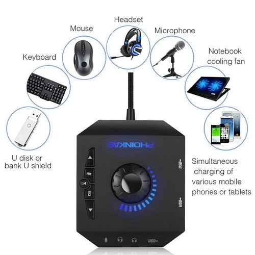 Professional Computer External Sound Card USB Audio Adapter for PC Laptops - 第 6/7 張圖片