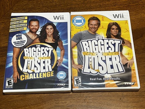 The Biggest Loser Wii WERKSEITIG VERSIEGELT Menge 2 Spiele Challenge komplett CIB