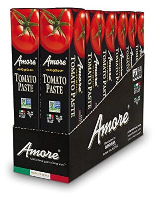 Amore Vegan Tomato Paste In A Tube Double Concentrated Made In Italy Pack of 12