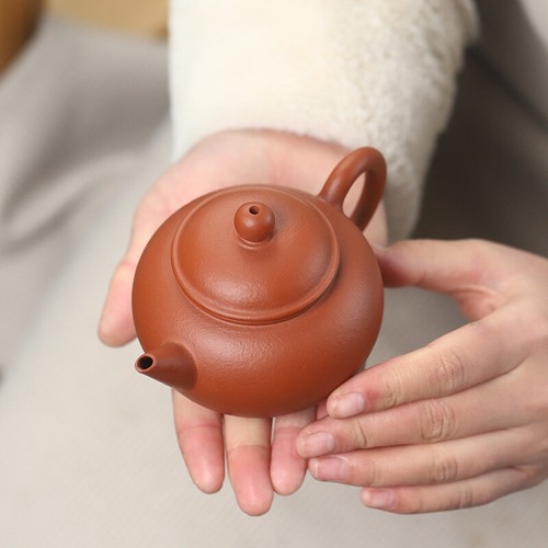 Handmade Tea Pot Shuiping Level Pot Marked 7 Infuser Holes Real Yixing Zhu Clay - Picture 7 of 12