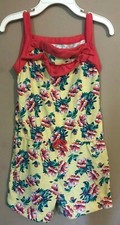 Girl's Bobbie Brooks Size XS 4/5 -Yellow Sleeveless One Piece Jumper Shorts 0720