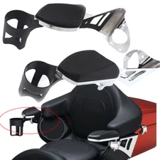 Rear Passenger Armrests w/Drink Cup Holder for Harley Touring Tri Glide 2014-19