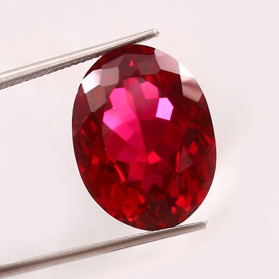 20 Ct Natural Flawless Mozambique Red Ruby Loose Oval Cut Gemstone 19.8x14.9 MM