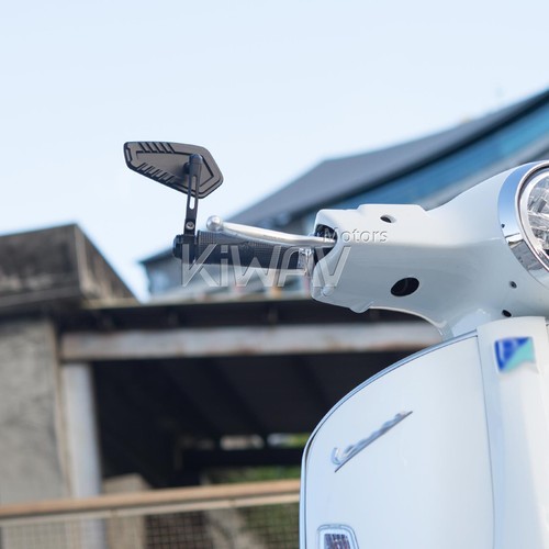 KiWAV Blade Pair Black Bar End Mirrors Fits Some Vespa Models, GTS/ GTV/ GT ε - Picture 11 of 12