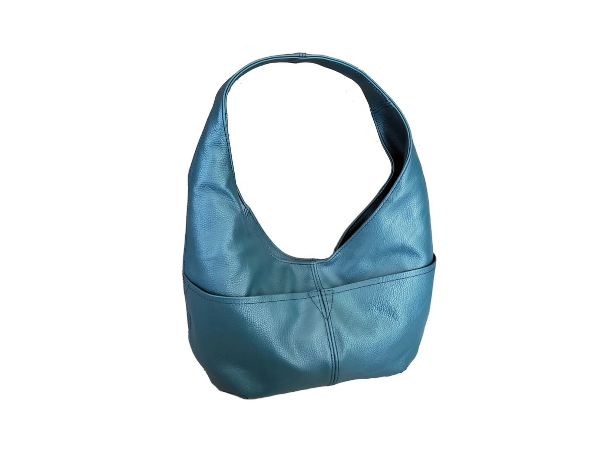 Green Leather Hobo Bag - Slouchy Leather Purse For Women