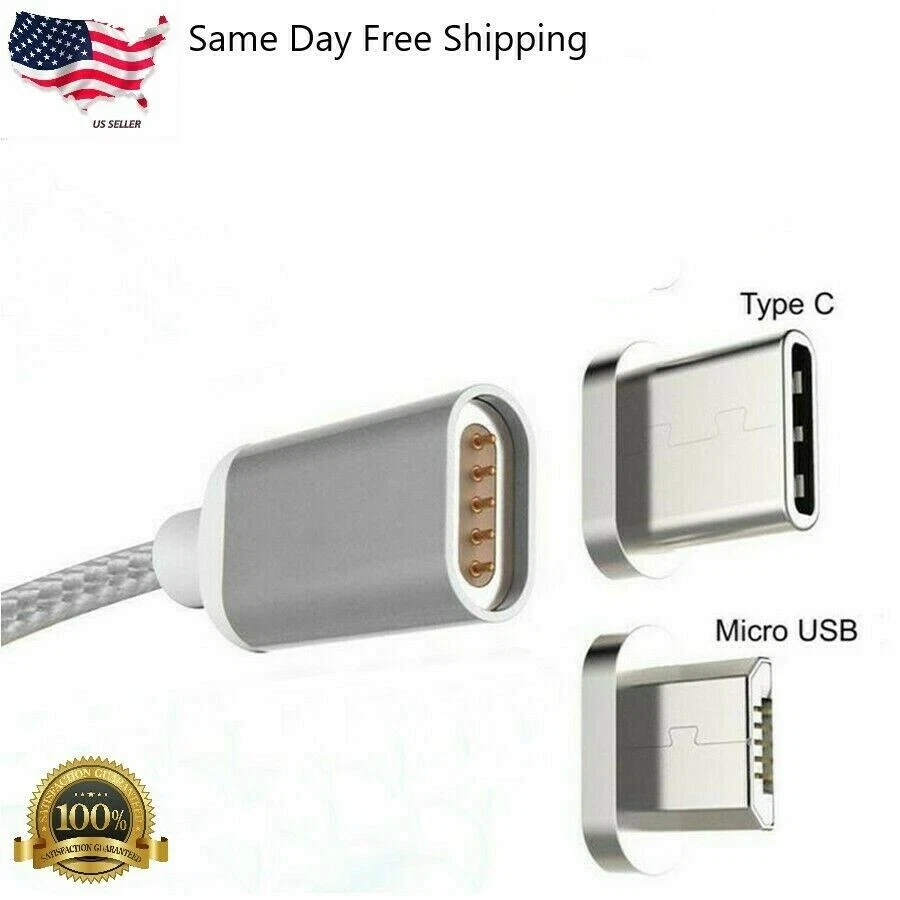 Micro USB Port Magnetic Adapter Charger For Iphone IOS Android Type c Cable