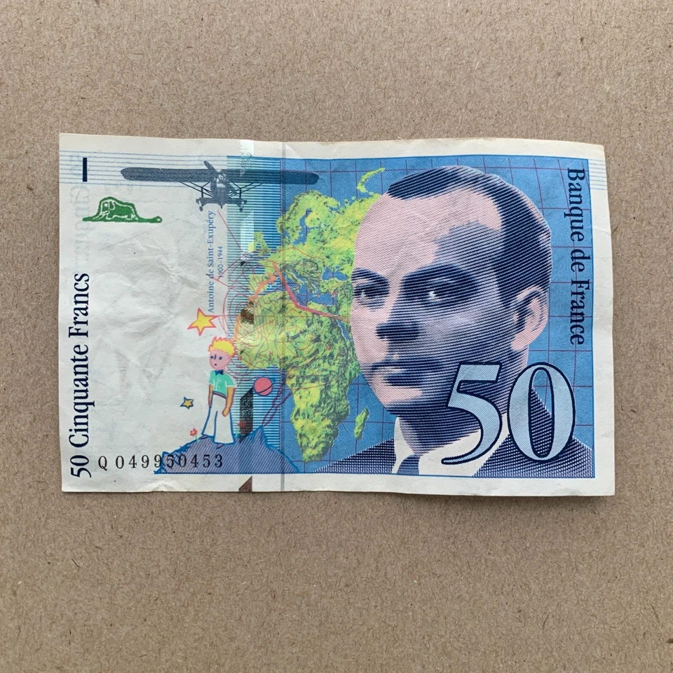 The Little Prince Note FRANCE French 50 Francs 1990's Banknote European Currency - Image 2 of 4