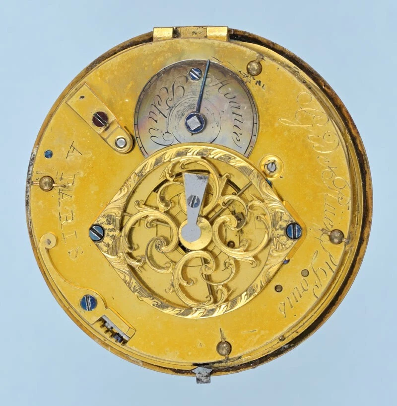 PEARL SET GOLD AND ENAMEL FRENCH VERGE - Image 4 of 4