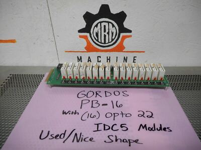 GORDOS PB-16 Relay Opto 22 (16) IDC5 Input Modules Used With Warranty