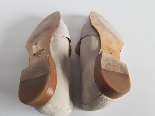 Rag & Bone Amber Loafer In Off White Suede Women's Size 39 US 9 - Picture 9 of 12