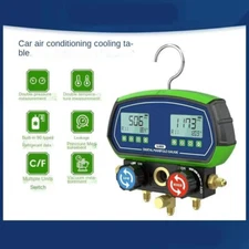 6.7" Digital Manifold Meter HVAC Refrigeration AC Manifold Temperature Gauge Kit