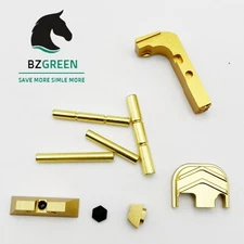 For GLOCK Gen 1-3 Front&Rear Sight Back Plate Extended Mag 4 Pin Kit Set Gold
