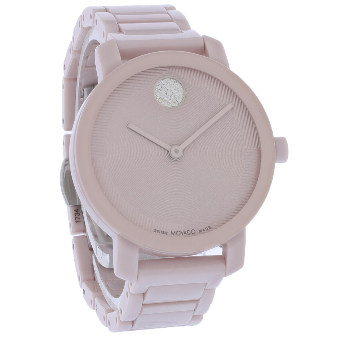 Movado Bold Evolution 2.0 Ladies Pink Ceramic Quartz Watch 3601234