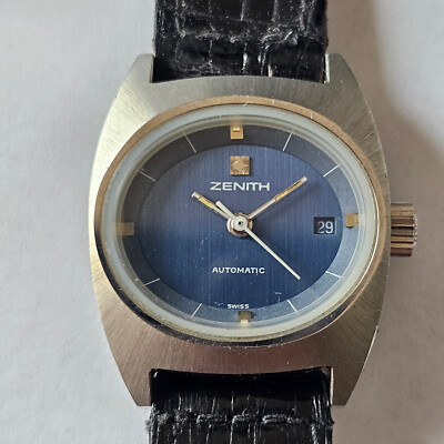 ZENITH-AUTOMATIC-24,5MM-LADY-GANZSTAHL-SCHRAUBGEHÄUSE-SCHILD-WIE NEU
