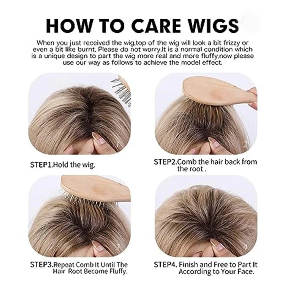 Женский парик из синтетических волос Short Bob Gray Mix мягкий натуральный для ежедневного использования быстрая доставка - Изображение 4 из 4