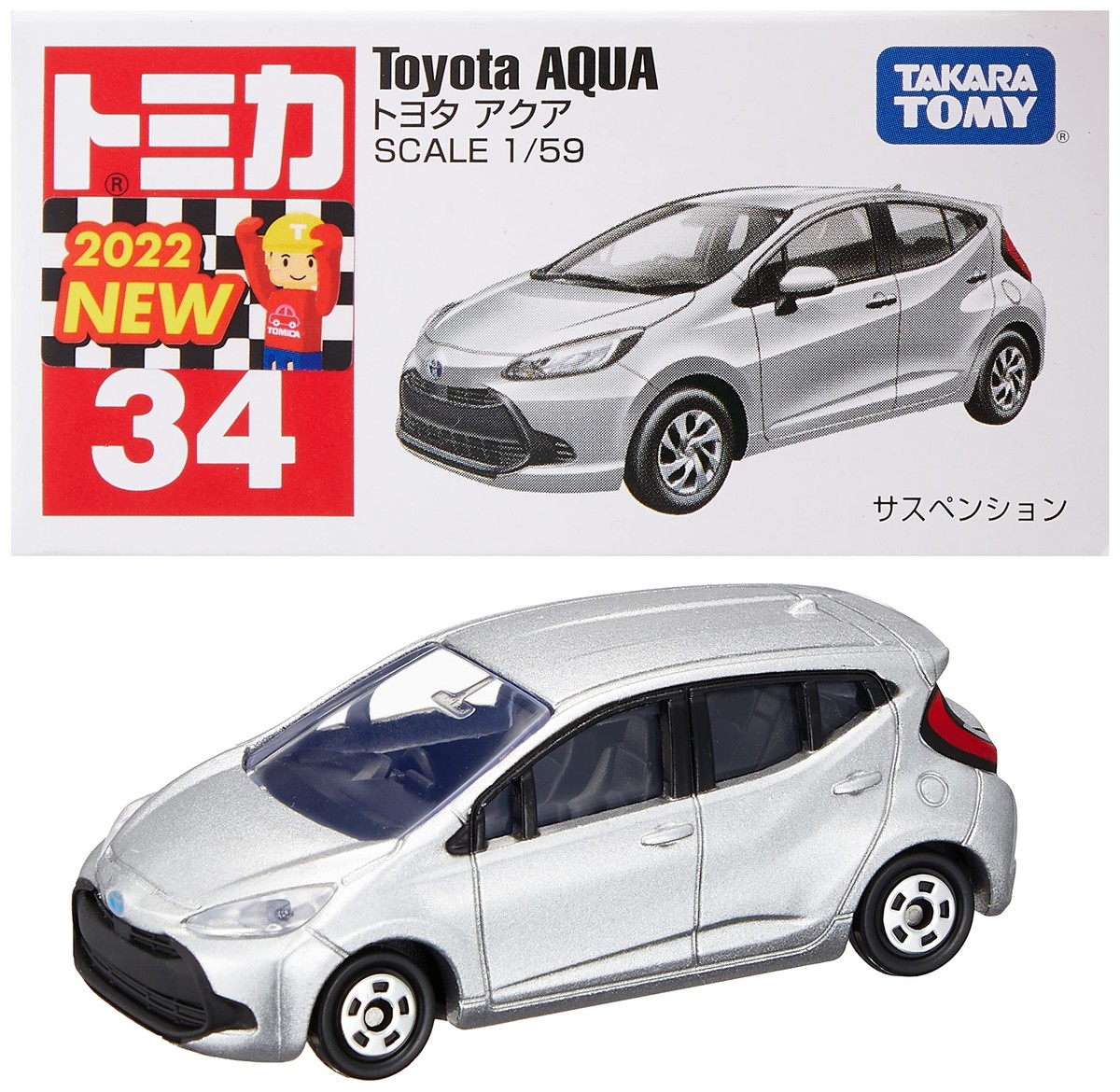 Takara Tomy Tomica No.34 Toyota Aqua (Box) 193883 Diecast
