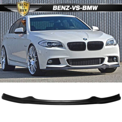 Fits 11-16 BMW F10 5 Series MSport MT AK Style Front Bumper Lip Spoiler - PU