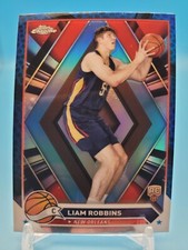 2023-24 Topps Chrome Liam Robbins Rookie #174 Blue Refractor Pelicans RC - NM