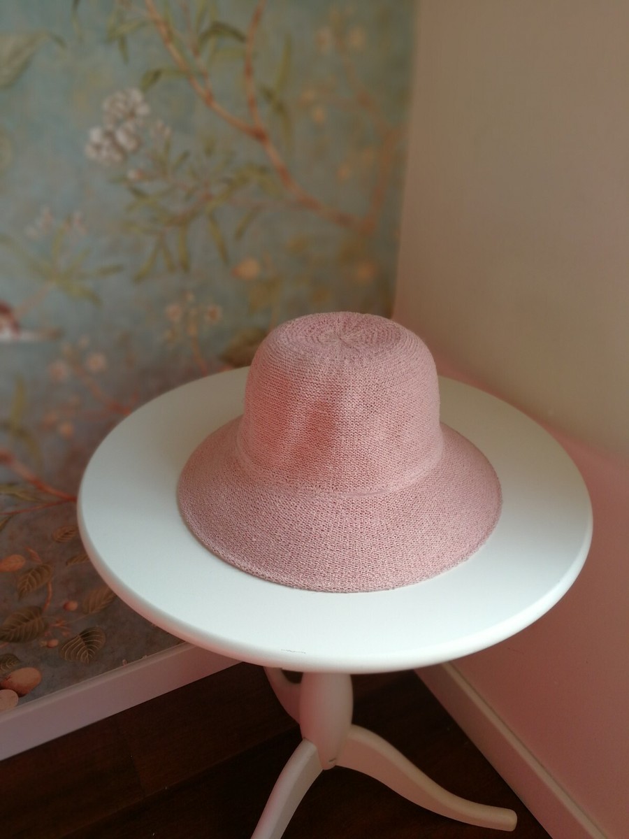 Woman/Lady Elegant Brim Foldable Fedora Hat Pink Sun Cap  display picture 2