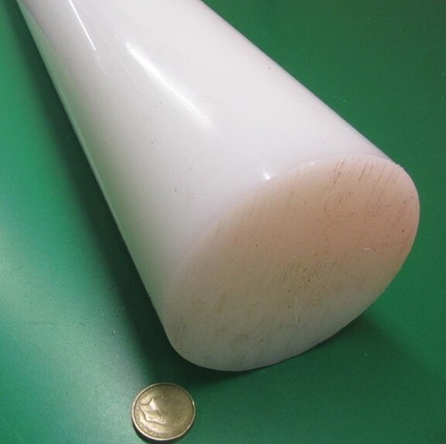 Hdpe White Round Rod 4.00" Diameter x 24" Length Natural - Foto 4 di 9