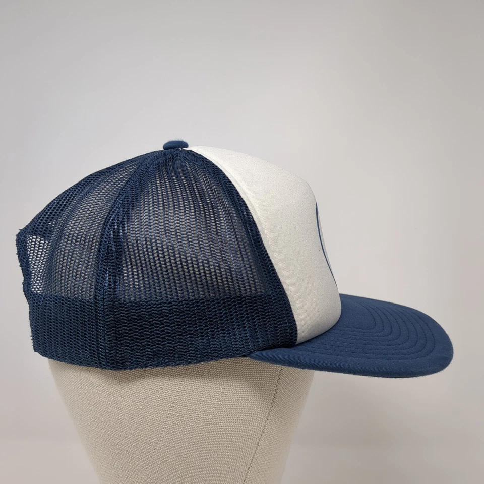 Volcom Snapback Trucker Hat Blue One Size Adjustable Mesh Back 6 Panel - Image 4 of 4