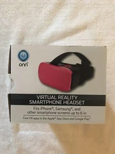 VR Onn Virtual Reality Smartphone Headset (PINK) Easy To Open Insert Smartphone