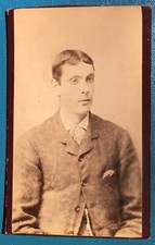 Antike Carte-de-vi Seite eines jungen Mannes,...