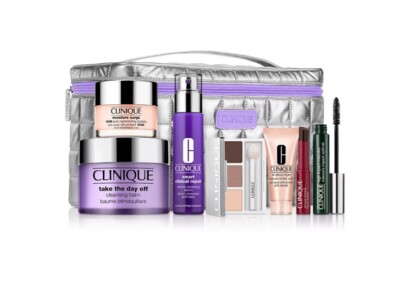 $357 Best of CLINIQUE Makeup Set Cream Gel Silver 10