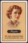 Vintage single playing card RAYETTE professional hair care woman pic St Paul MN