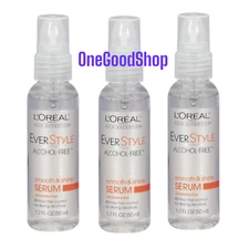 3 x  L'OREAL EverStyle Anti-Frizz Smooth & Shine Serum (1.7 oz)