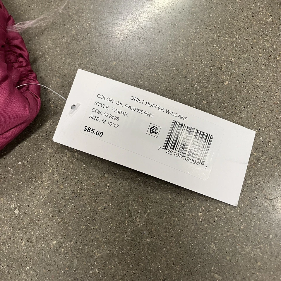 Chaqueta acolchada con bufanda rosa R 1881 de S. Rothschild para niñas M 10/12 Foto 4 de 4