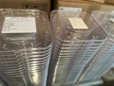 Quantity of  5 clear ePAK 200mm 8" single wafer holders carriers containers used