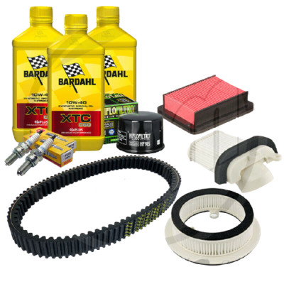 INSPEKTIONSSET YAMAHA T MAX 500 BARDAHL 10W40 FILTER ZÜNDKERZEN RIEMEN 2010