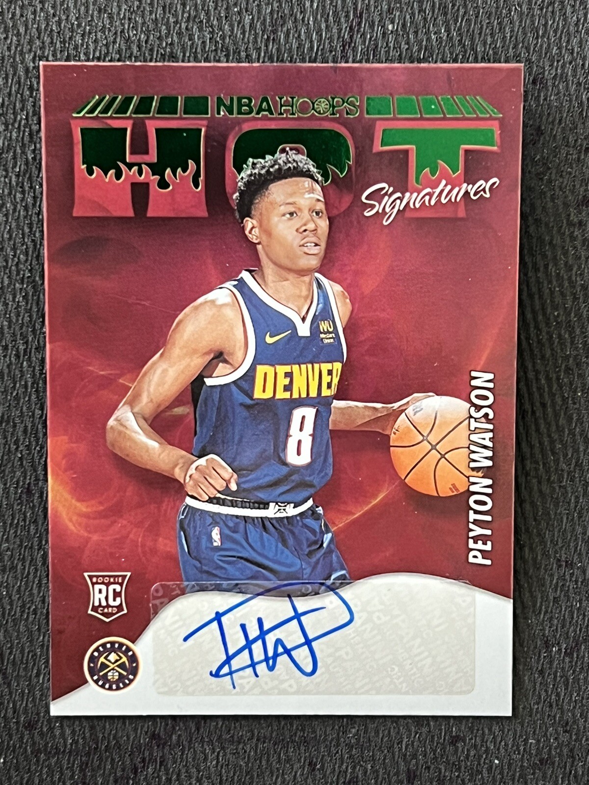 PEYTON WATSON 2022-23 NBA Hoops GREEN HOT Signatures Autograph Rookie AUTO RC 🔥