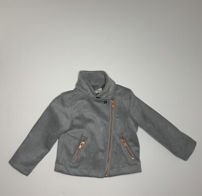 NWOT GYMBOREE faux suede jacket gray - You Are Magic Size 18-24 Months