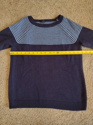 Talbots Petite Women's Lambswool Blend Raglan Sweater Size Large Petite Blue - Picture 7 of 12