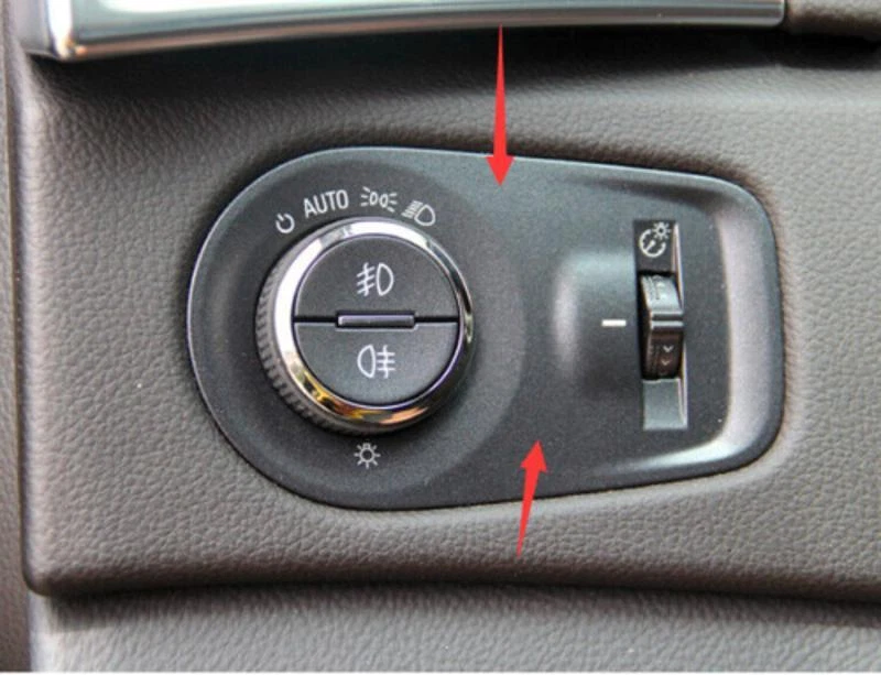 Ajuste del marco de control del interruptor de faros de acero cromado 1 pieza para Cadillac SRX 2010-2016 Foto 3 de 4