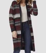 Jones New York Women's Red Multi Stitch Lurex Cardigan Size M