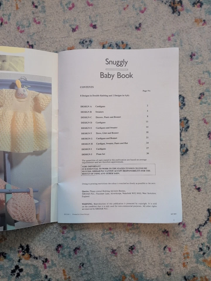 vintage The Sirdar Snuggly Baby Book including extra small sizes - Image 3 of 4