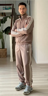 Adidas Jogginghose adicolor WovenFirebird JP1024 brown Regular Fit Gr.2XL - Bild 1 von 3