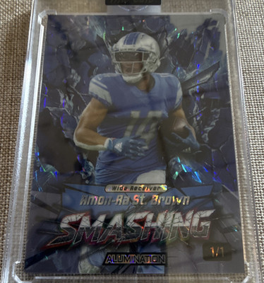 Amon-Ra St. Brown 1/1 Wild Card 2026 Alumination SMASHING Detroit Lions