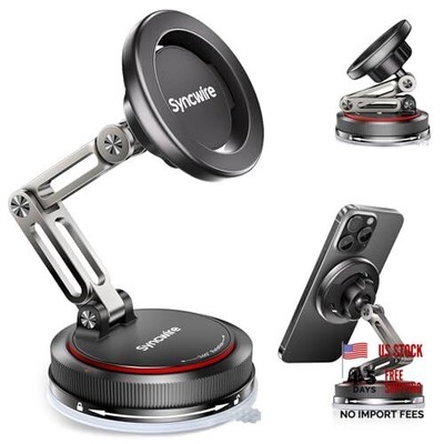 for MagSafe Car Mount [3-Axis] Nano Adhesive Gel + Strong 3-Axis | Black
