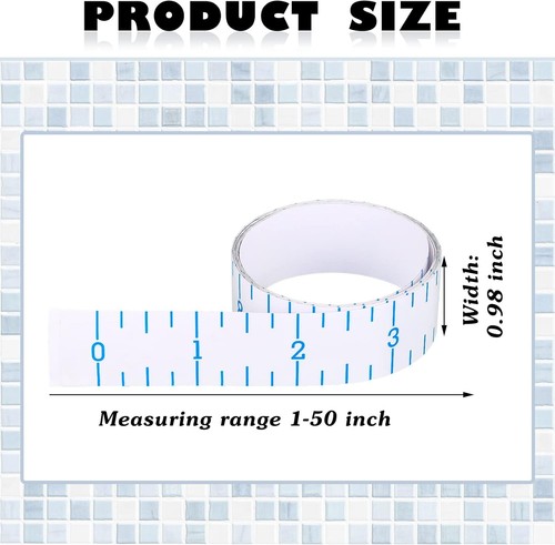 6 Pcs Fish Ruler Decal Measuring Tape Sticker for Boat 50 Inch, Clear ...