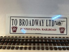 Pennsylvania Railroad Aluminum Sign - 11 1/2 in X 4 in - NIP